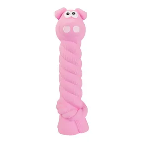 Prasiatko s latexovým lanom a chrópacím zvukom 15 cm, latex, HipHop